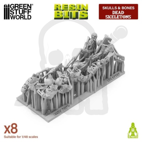 3D printed set - Dead Skeletons 1:48 - szkielety 8 szt.