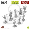 3D printed set - Dark Skull Totems 1:48-1:35 - czaszkowe totemy 8 szt.