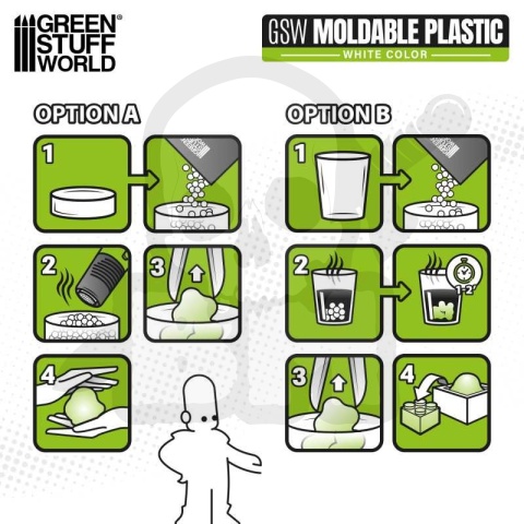 Moldable thermoplastic beads - White 100g - kulki termoplastyczne