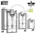 Skull Glasspack Footprints Wh40k compatible Przezroczyste podstawki 12 szt.