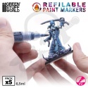 GSW Refillable markers - Size 2 - uniwersalne markery do farb 5 szt.