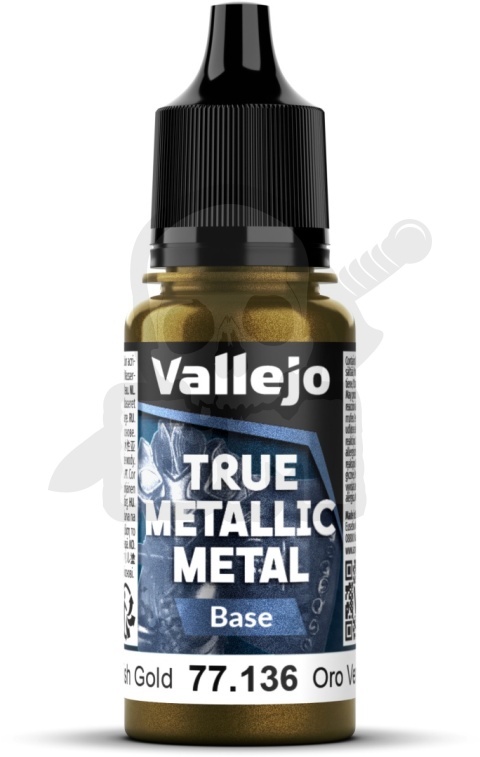 Vallejo 77136 True Metallic Metal 18ml Greenish Gold
