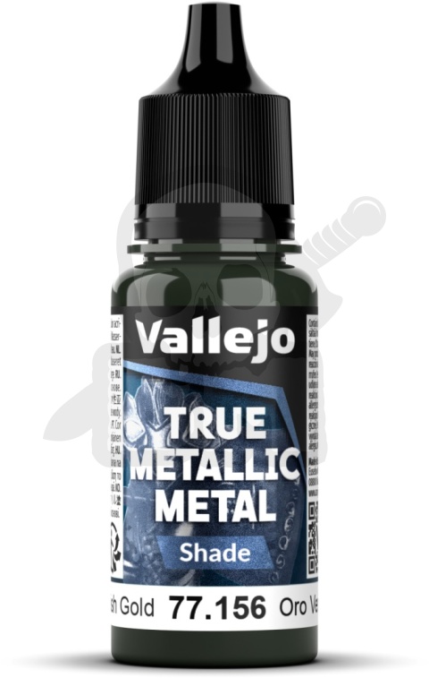 Vallejo 77156 True Metallic Metal 18ml Greenish Gold