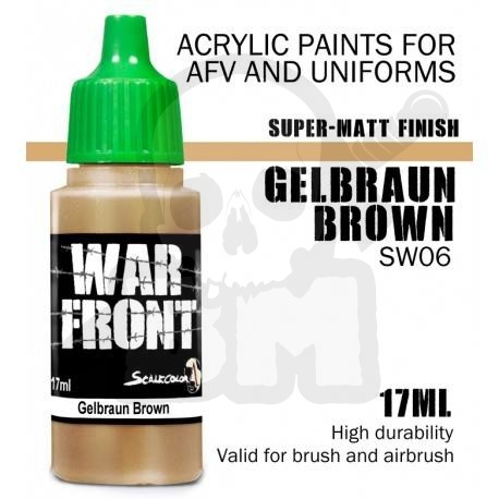Scale 75: ScaleColor: WarFront - Gelbraun Brown - farba akrylowa 17 ml
