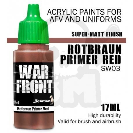 Scale 75: ScaleColor: WarFront - Rotbraun Primer Red - farba akrylowa 17 ml