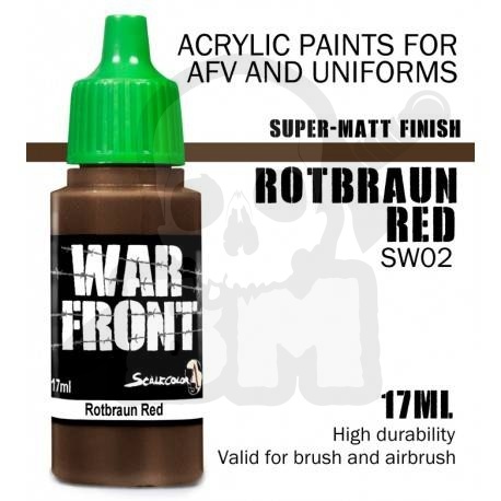 Scale 75: ScaleColor: WarFront - Rotbraun Red - farba akrylowa 17 ml