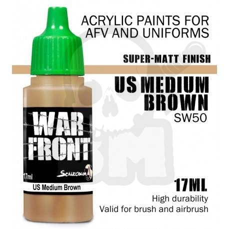 Scale 75: ScaleColor: WarFront - US Medium Brown - farba akrylowa 17 ml