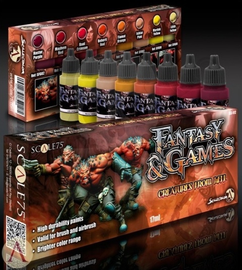 Scale75: Fantasy & Games - Paint Set - Creatures From Hell 8 farb akrylowych