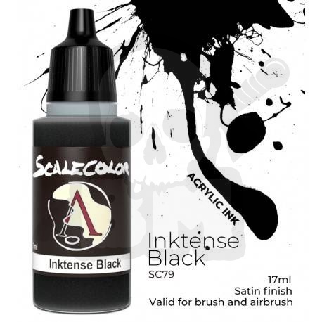 Scale75 - ScaleColor: Inktense Black 17ml tusz akrylowy