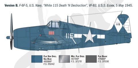 1:72 F6F-3/5 Hellcat - model amerykańskiego samolotu myśliwskiego