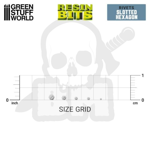 3D Printed Set - Micro Rivets - Hexagon - nity 130 szt.