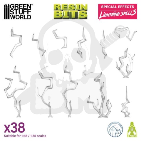 3D printed set Magic Effects Lightning Spells 1:48-1:35