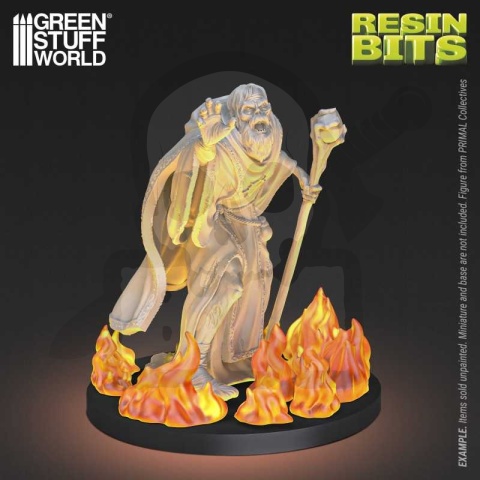 3D printed set Magic Effects Small Fire Flames 1:48-1:35