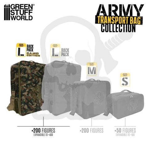 Army Transport Backpack - Camouflage Edition - torba do transportu figurek