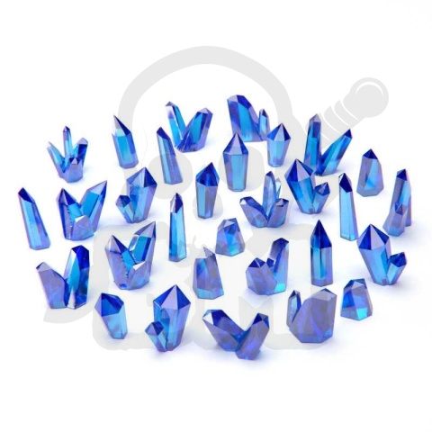 Blue Resin Crystals Medium - niebieskie kryształki 30 szt.