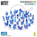 Blue Resin Crystals Medium - niebieskie kryształki 30 szt.