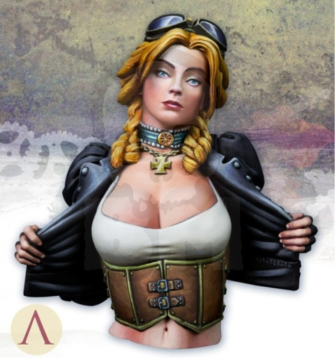 Scale 75: Popiersie w skali 1:12 Steampunkowa motocyklistka Sarah Kilmister