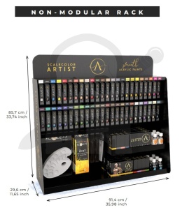 Scale75: ARTIST SCALECOLOR SHOWCASE (RACK + PAINTS) stojak z farbkami