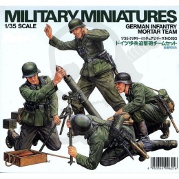 1:35 Tamiya 35193 German Infantry Mortar Team - moździerz + 4 żołnierzy
