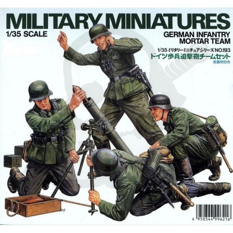 1:35 Tamiya 35193 German Infantry Mortar Team - moździerz + 4 żołnierzy