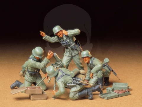 1:35 Tamiya 35193 German Infantry Mortar Team - moździerz + 4 żołnierzy