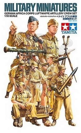 1:35 Tamiya 35343 German Africa Corps Luftwaffe Artillery Crew Set