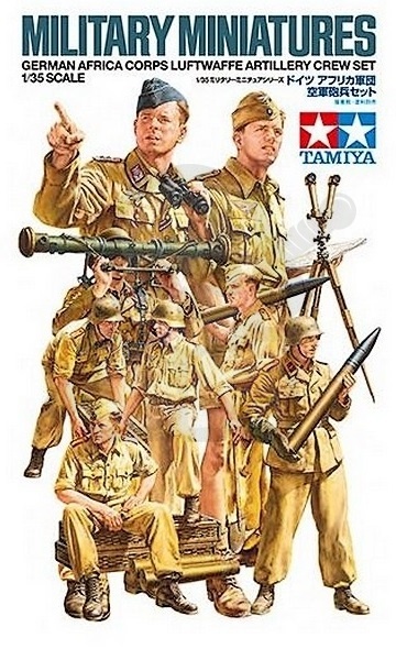 1:35 Tamiya 35343 German Africa Corps Luftwaffe Artillery Crew Set
