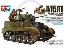 1:35 Tamiya 35313 US Light Tank M5A1 - Pursuit Operation w/4 Figures