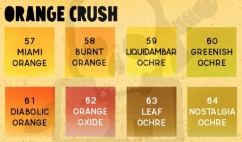 Scale 75: Drop Paint - Orange Crush 8 farbek akrylowych 17 ml do aerografu