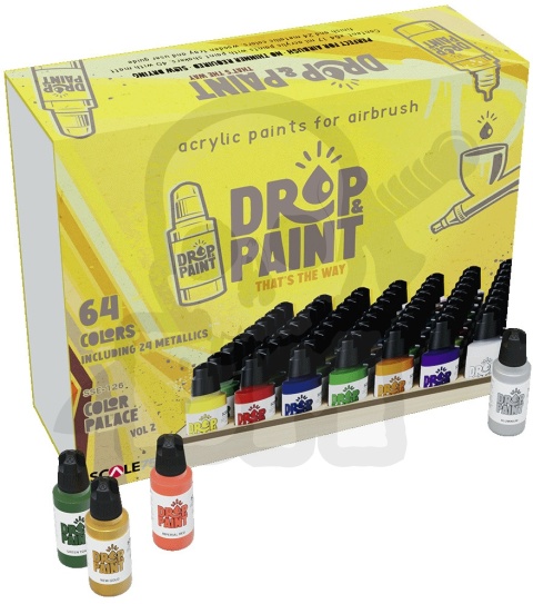 Scale 75: Drop Paint - Color Palace - 64 farbki akrylowe 17 ml do aerografu