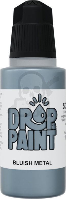 Scale 75: Drop Paint - Farbka do aerografu 17 ml - Bluish Metal