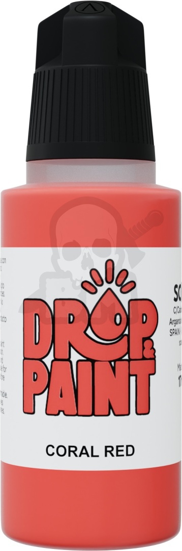 Scale 75: Drop Paint - Farbka do aerografu 17 ml - Coral Red