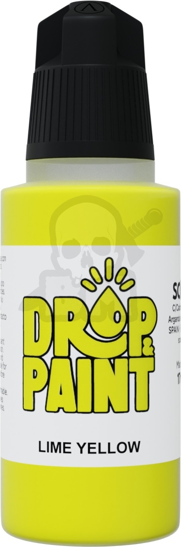Scale 75: Drop Paint - Farbka do aerografu 17 ml - Lime Yellow