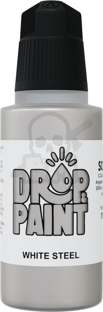 Scale 75: Drop Paint - Farbka do aerografu 17 ml - White Steel