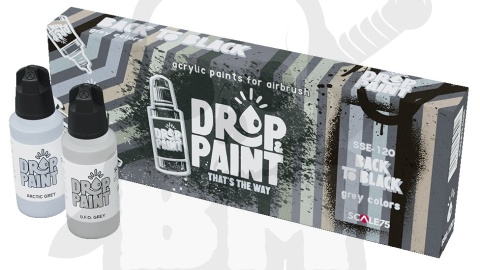 Scale 75: Drop Paint - Back to Black - 8 farbek akrylowych 17 ml do aerografu