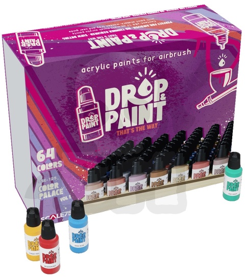 Scale 75: Drop Paint - Color Palace - 64 farbki akrylowe 17 ml do aerografu