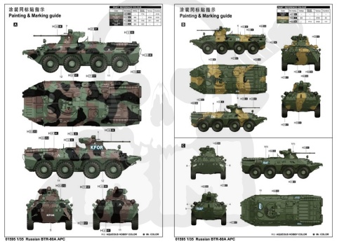 Trumpeter 01595 Transporter opancerzony BTR-80A APC 1:35