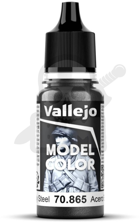 Vallejo 70865 Model Color 18ml Oily Steel 70.865