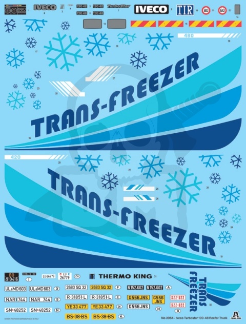 1:24 Model ciężarówki Iveco Turbostar Reefer Truck