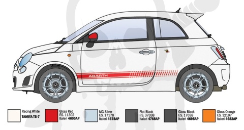 1:24 Model samochodu 500 Abarth 2008