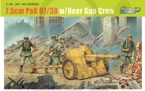 1:35 Dragon 6445 Armata przeciwpancerna 7.5cm Pak 97/38 w/Heer Gun Crew