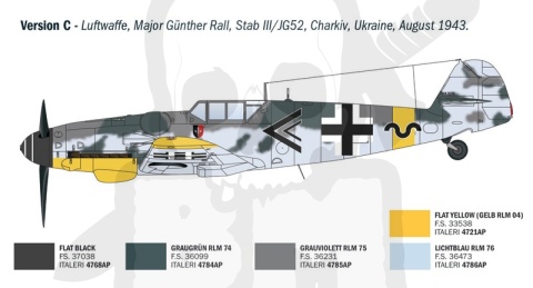1:72 Model niemieckiego myśliwca Bf 109 G-6 Aces - 5 niemieckich asów