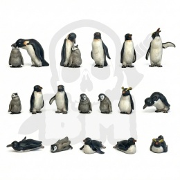 3D Printed Set - Penguins 1:48–1:35 - pingwiny 15 szt.