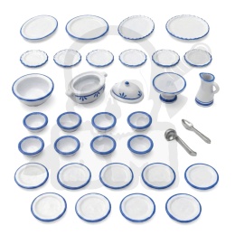 3D Printed Set - Dinnerware 1:48-1:35 - zastawa stołowa