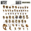 3D printed set - 300x Battlefield Creature Skulls 1:48-1:35 trzysta czaszek