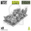 3D printed set - Medium Tree Stumps - średnie pieńki drzew 8 szt.