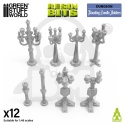 3D printed set - Standing Candle Holders 1:48 - świeczniki 12 szt.