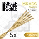 Green Stuff Pinning Brass Rods 1,5mm pręty 5 szt.