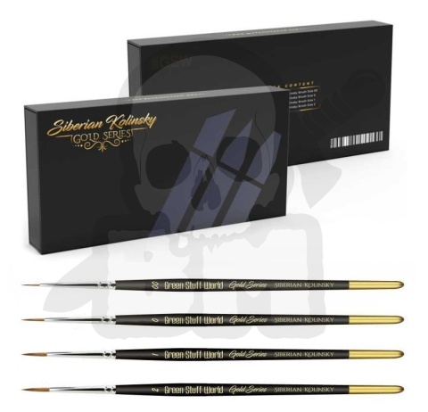 Green Stuff Premium Brush Set GOLD SERIES 4 szt.