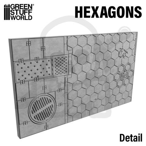 Hexagons Rolling Pin wałek do odciskania tekstur heksy